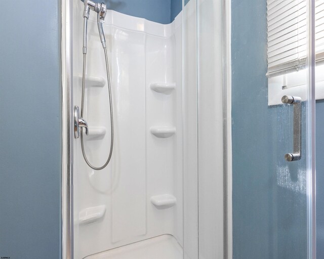 bathroom with a shower