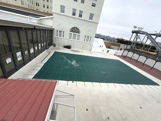 view of pool featuring a pergola