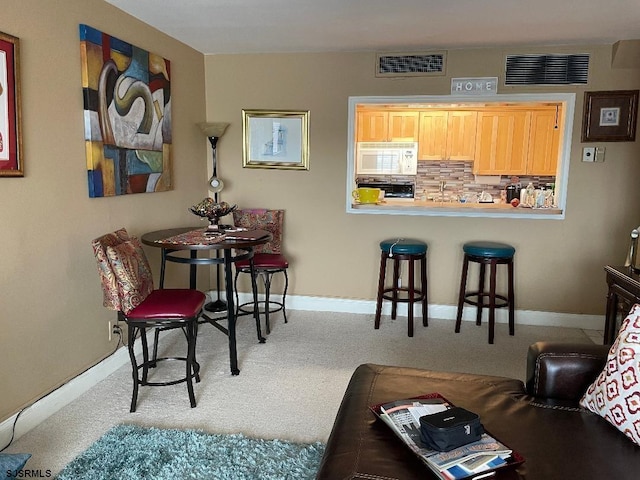 view of carpeted living room