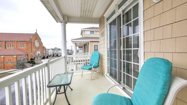 balcony with a residential view