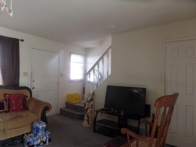 view of carpeted living room