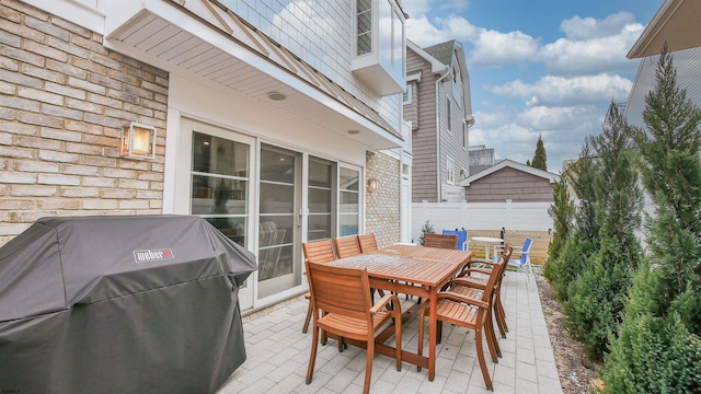 view of patio / terrace with area for grilling