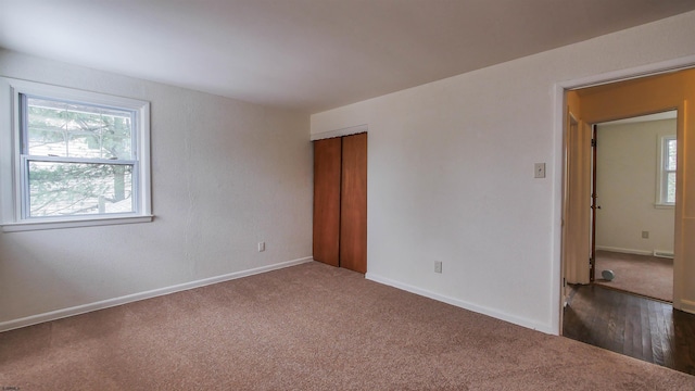 view of carpeted empty room