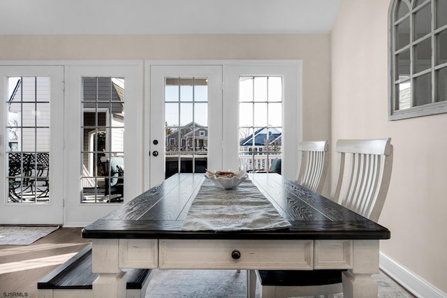 view of dining area