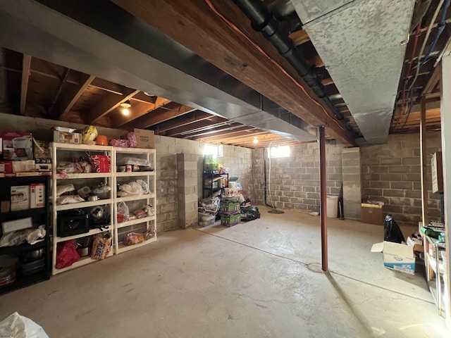 view of basement