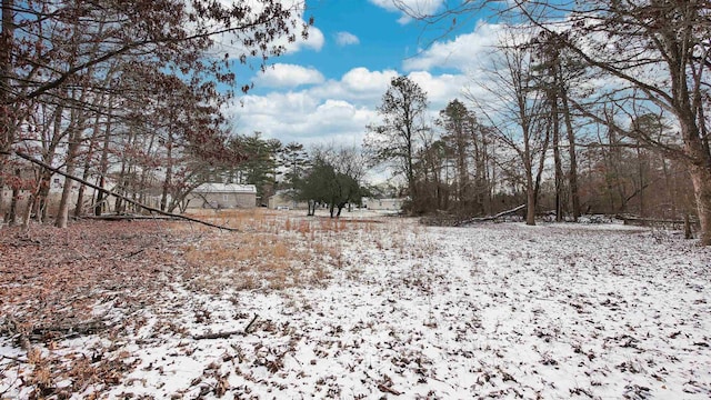 view of snowy view