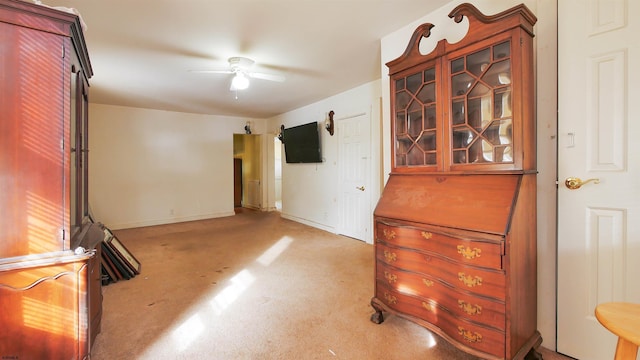 spare room featuring ceiling fan