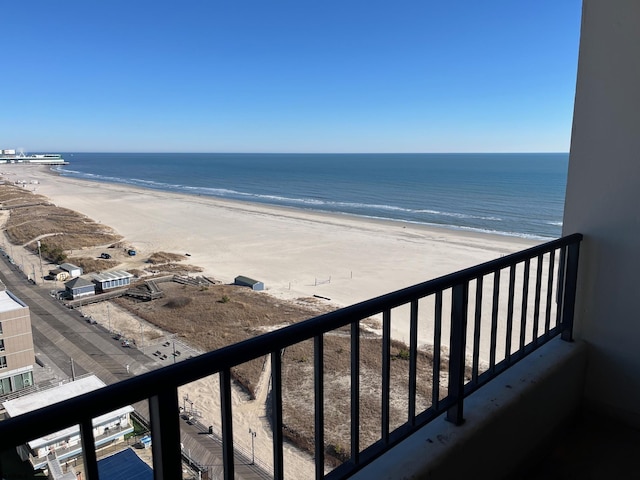 property view of water with a view of the beach