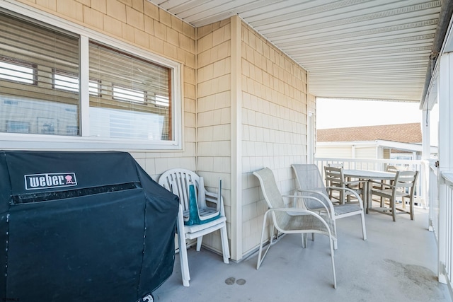 view of patio / terrace with area for grilling