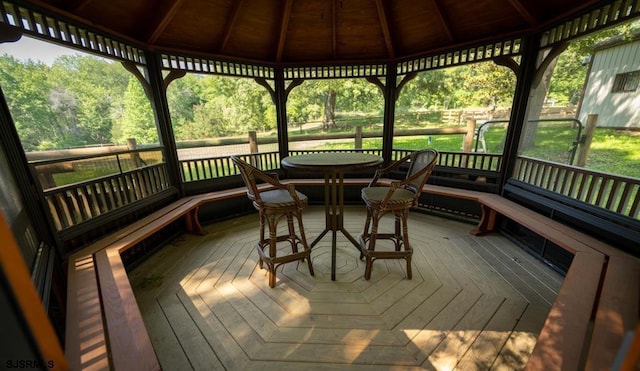 deck with a gazebo