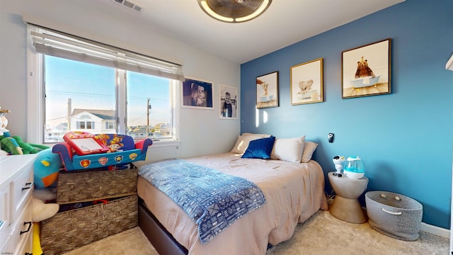 view of carpeted bedroom