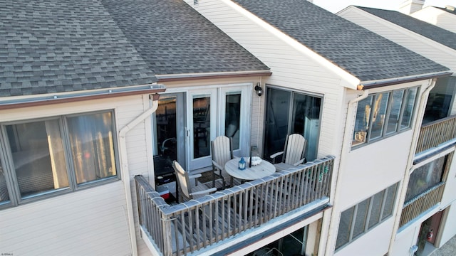 exterior space with french doors