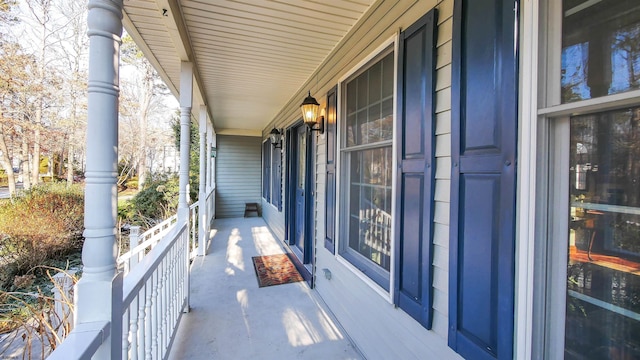 balcony with covered porch