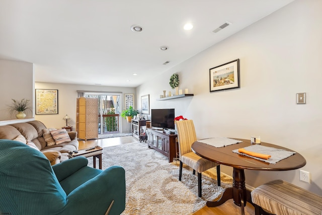 living room featuring hardwood / wood-style floors