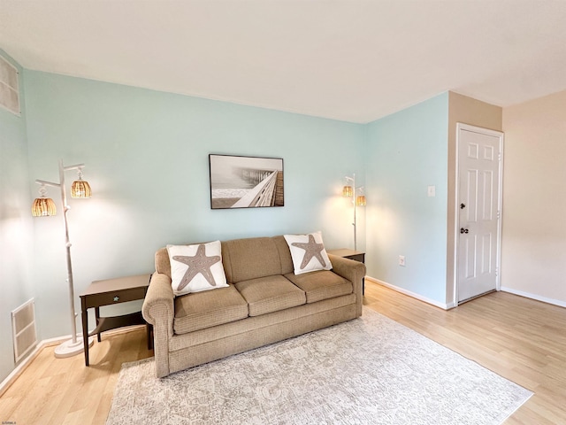 living room featuring hardwood / wood-style flooring