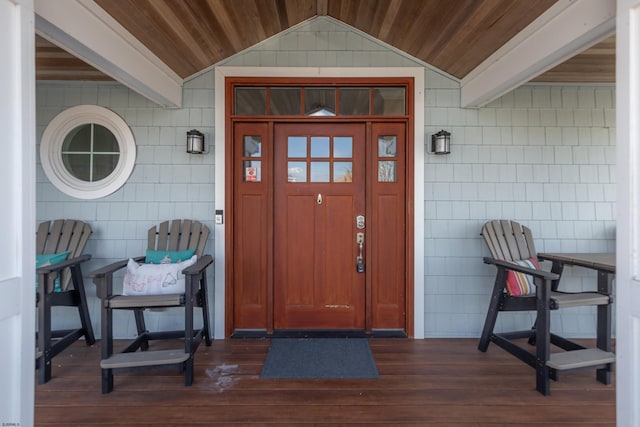 view of doorway to property