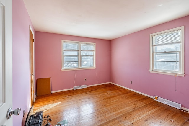 empty room featuring light hardwood / wood-style flooring