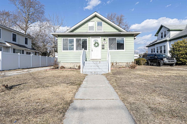 view of bungalow-style home