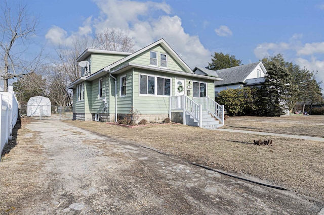 view of bungalow