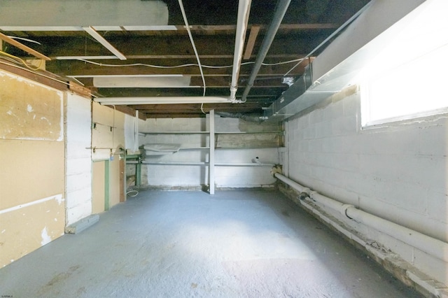 view of basement