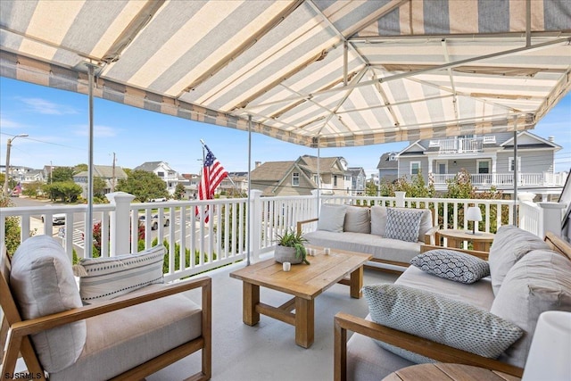 view of patio with outdoor lounge area