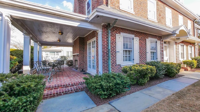 exterior space with a porch