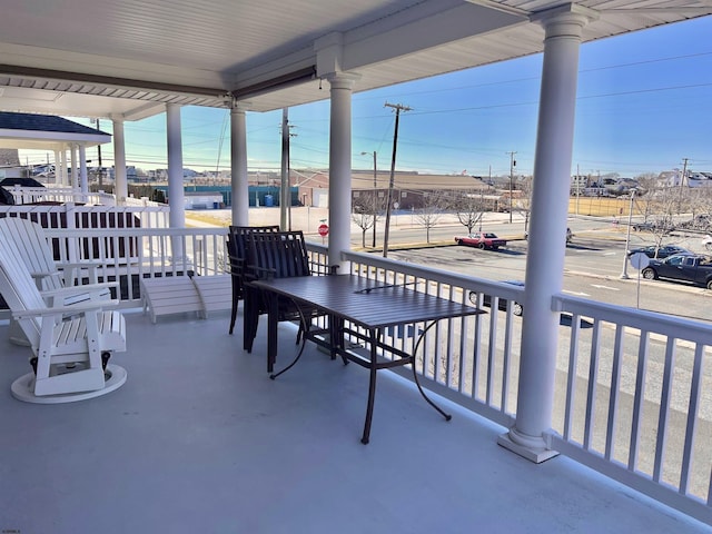 view of patio featuring covered porch