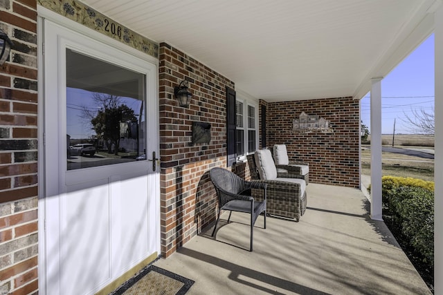 view of patio / terrace featuring covered porch