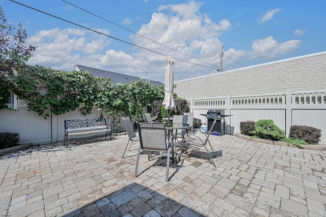 view of patio / terrace with grilling area