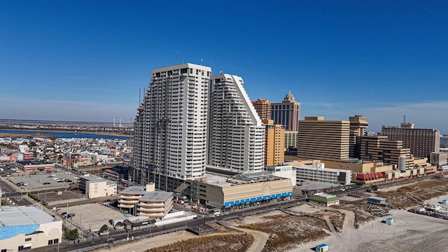 view of city featuring a water view