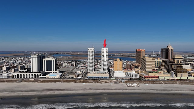 view of city featuring a water view