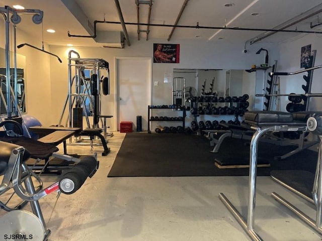 view of workout area