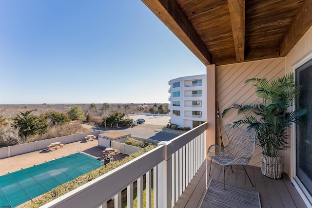 balcony featuring a patio area