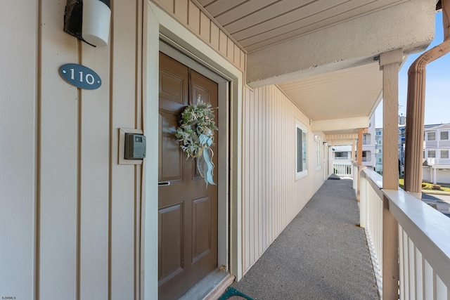 view of doorway to property