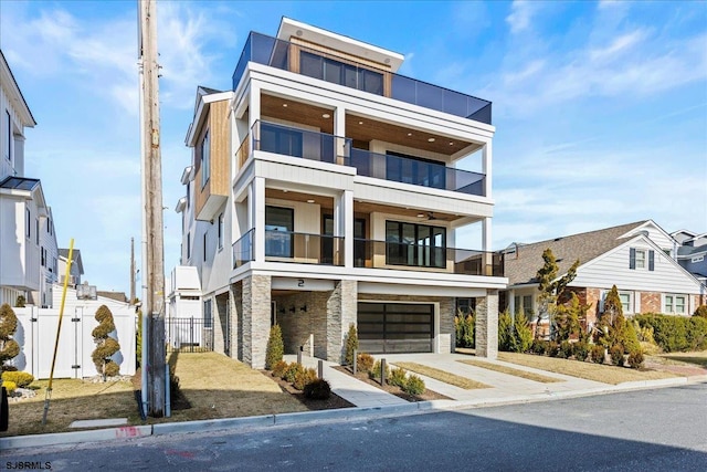 modern home with a garage