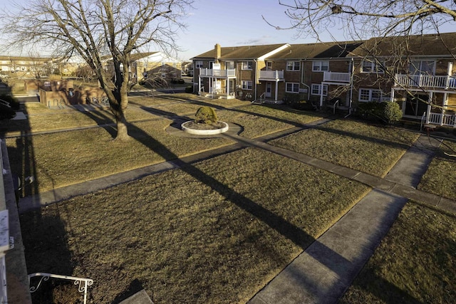 view of front of house with a front yard