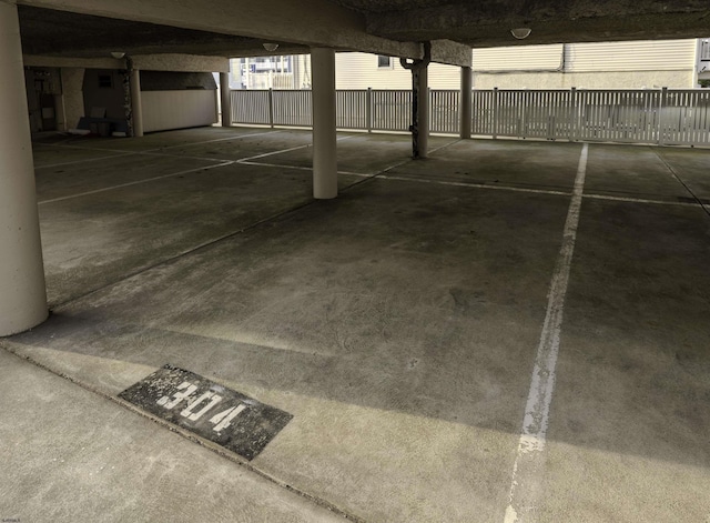 garage featuring a carport