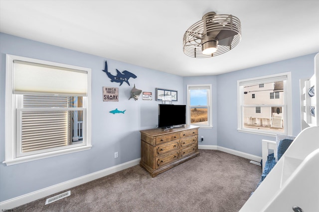 view of carpeted bedroom