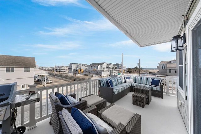 balcony with outdoor lounge area