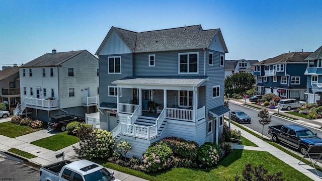 view of front of house featuring covered porch