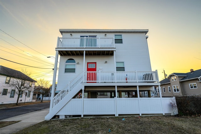 exterior space with a balcony