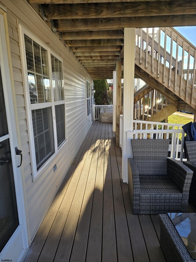 view of wooden deck