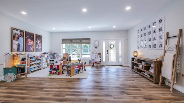 interior space featuring wood-type flooring