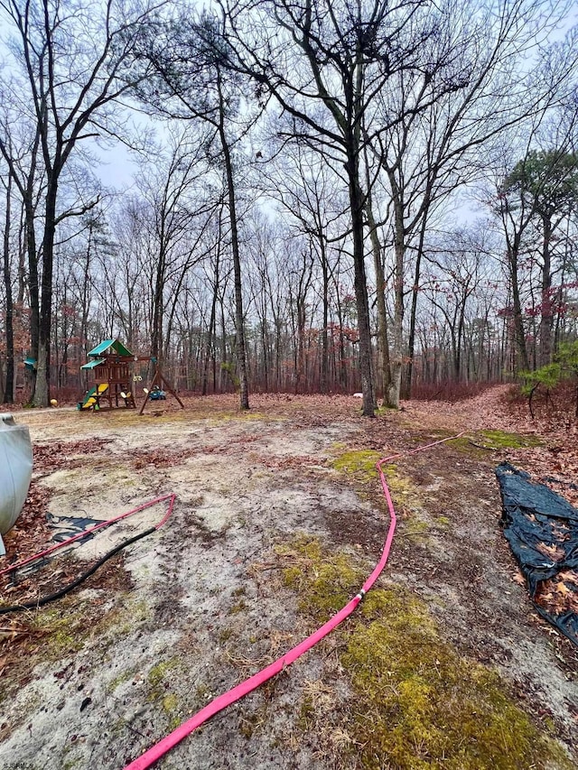 view of yard featuring a playground