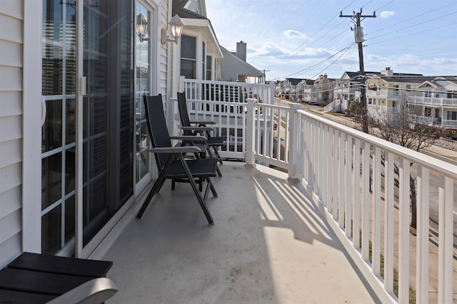 balcony with a residential view