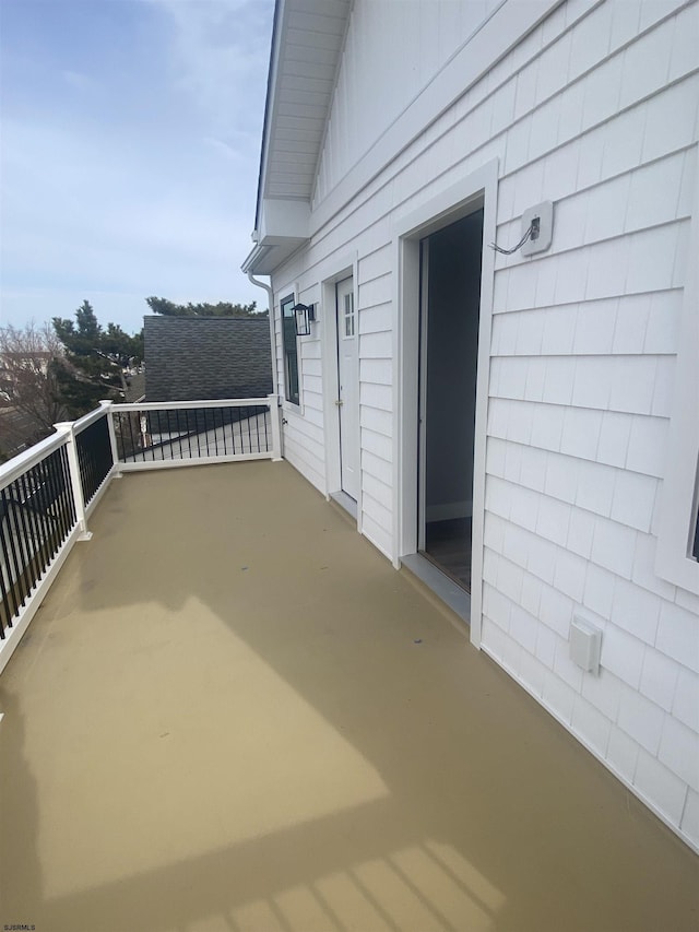 view of patio / terrace with a balcony