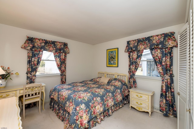 bedroom with carpet floors