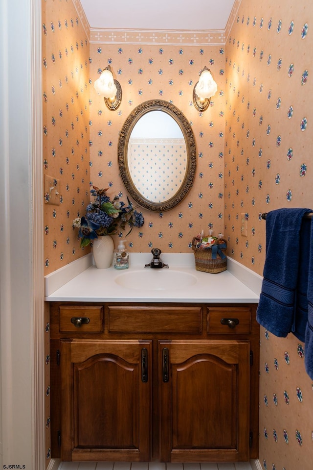 bathroom with vanity