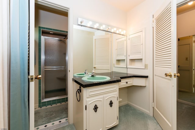 1506 Garry Ave, Vineland, NJ 08361 - full bathroom with vanity, a closet, and a stall shower