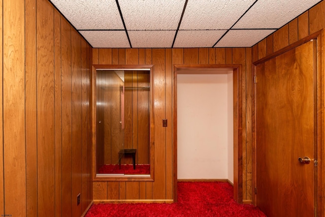1506 Garry Ave, Vineland, NJ 08361 - corridor with carpet and wood walls